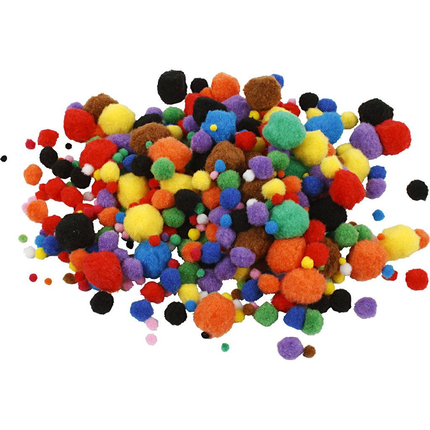 Pompons (couleurs assorties), 42 g