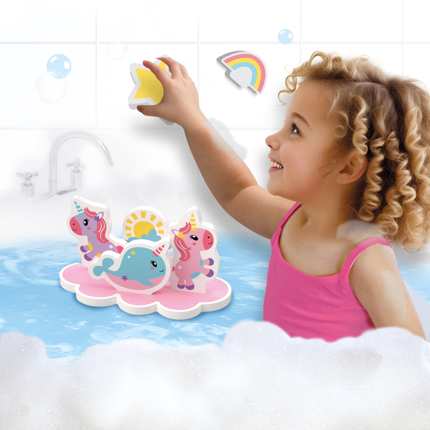 Jouet de bain -Îlot de bain licornes