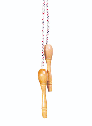 Corde à sauter avec poignées en bois 230 cm