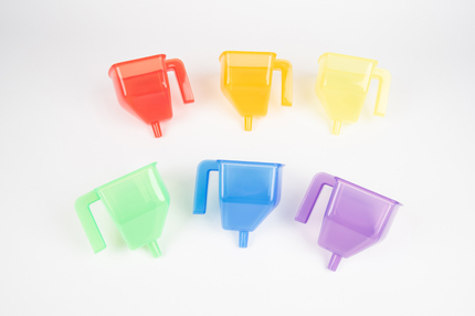 Entonnoirs de couleur translucides, 6 pièces