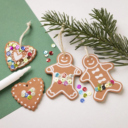 Décorat. de Noël DIY - Formes pain d'épices, 7 pcs