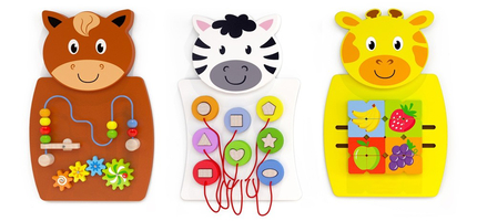 Panneaux muraux d’activ. - Amis des animaux, 3 pcs