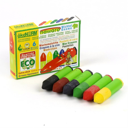 Mini crayons à la cire, 6 pièces