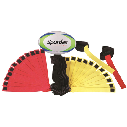 Kit flag rugby avec balle de rugby taille 4