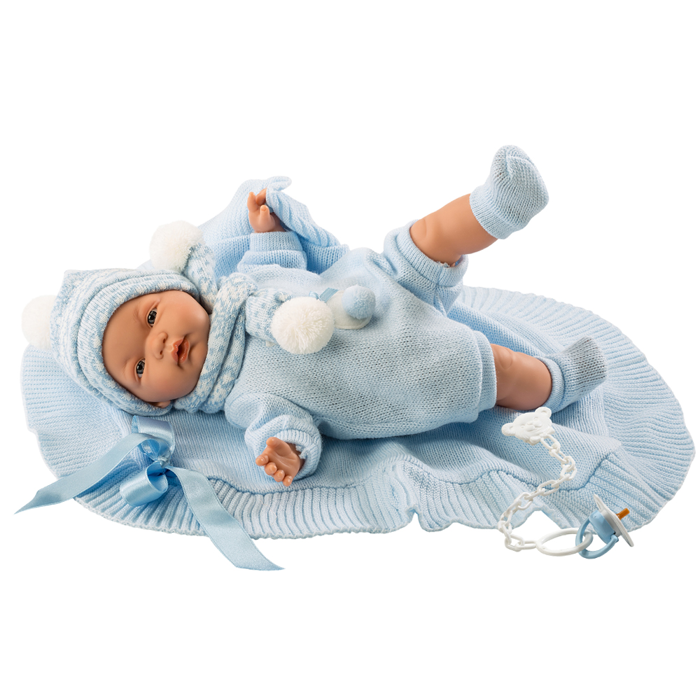Poupon 38 cm - Tenue bleu clair