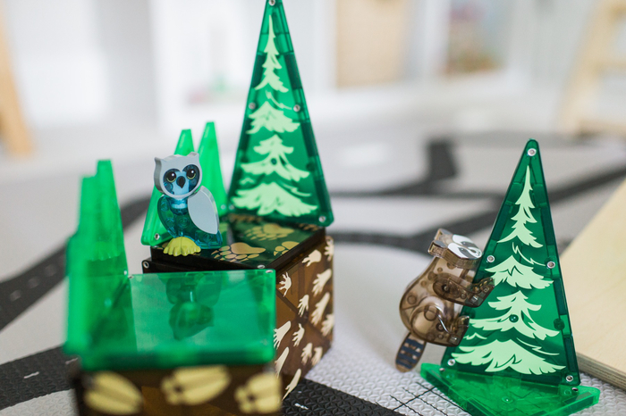 Magna-Tiles - Animaux de la forêt, 25 pièces
