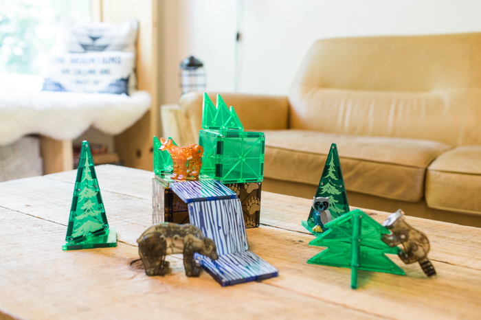 Magna-Tiles - Animaux de la forêt, 25 pièces