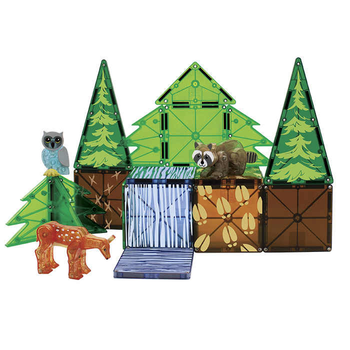 Magna-Tiles - Animaux de la forêt, 25 pièces