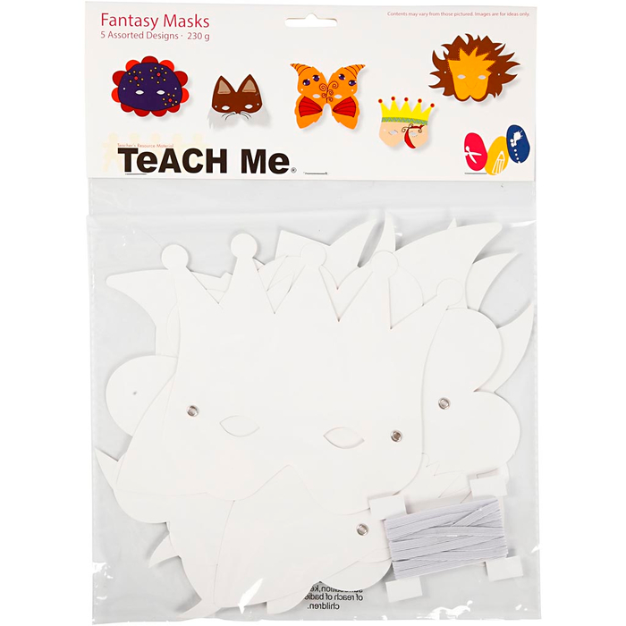 Masques en papier, 5 pièces